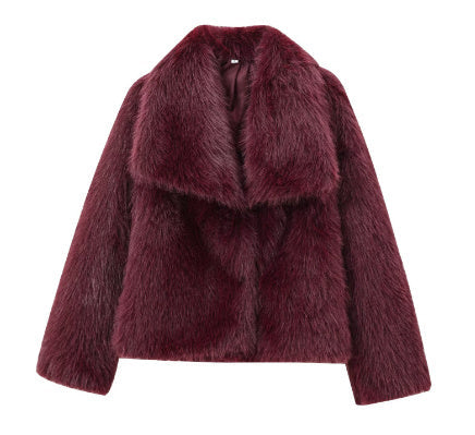Clara | Cardigan Court en Fausse Fourrure pour un Street Style Élégant et Confortable Rousane