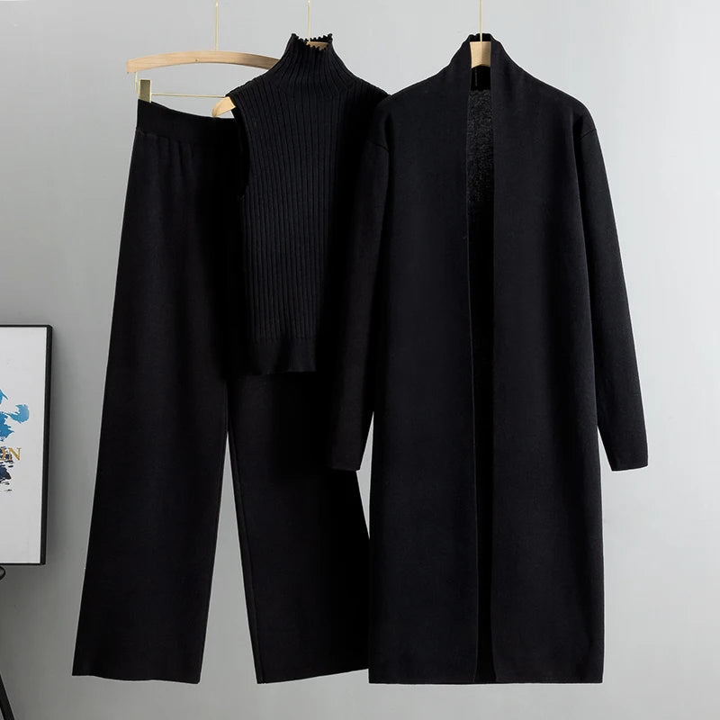 Amélie | Ensemble Tricot Femme 3 Pièces Élégance et Confort Rousane