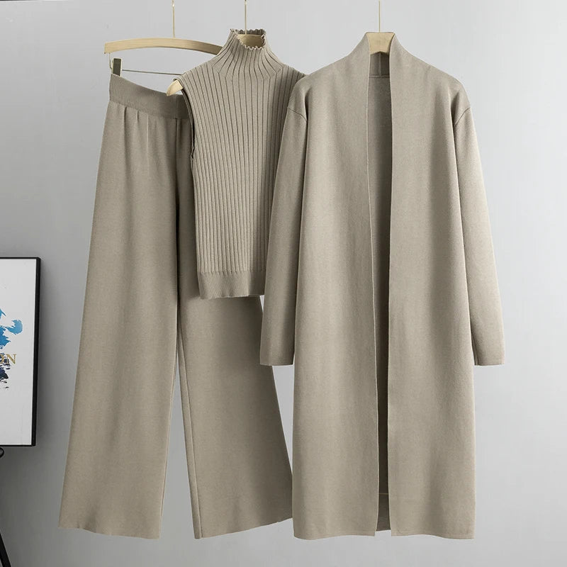 Amélie | Ensemble Tricot Femme 3 Pièces Élégance et Confort Rousane