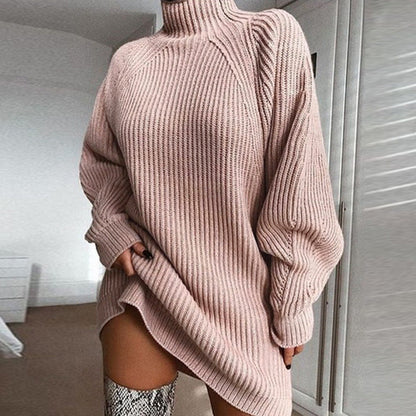 Élise | Robe-Pull Longue Col Roulé pour un Hiver Confortable et Stylé Rousane