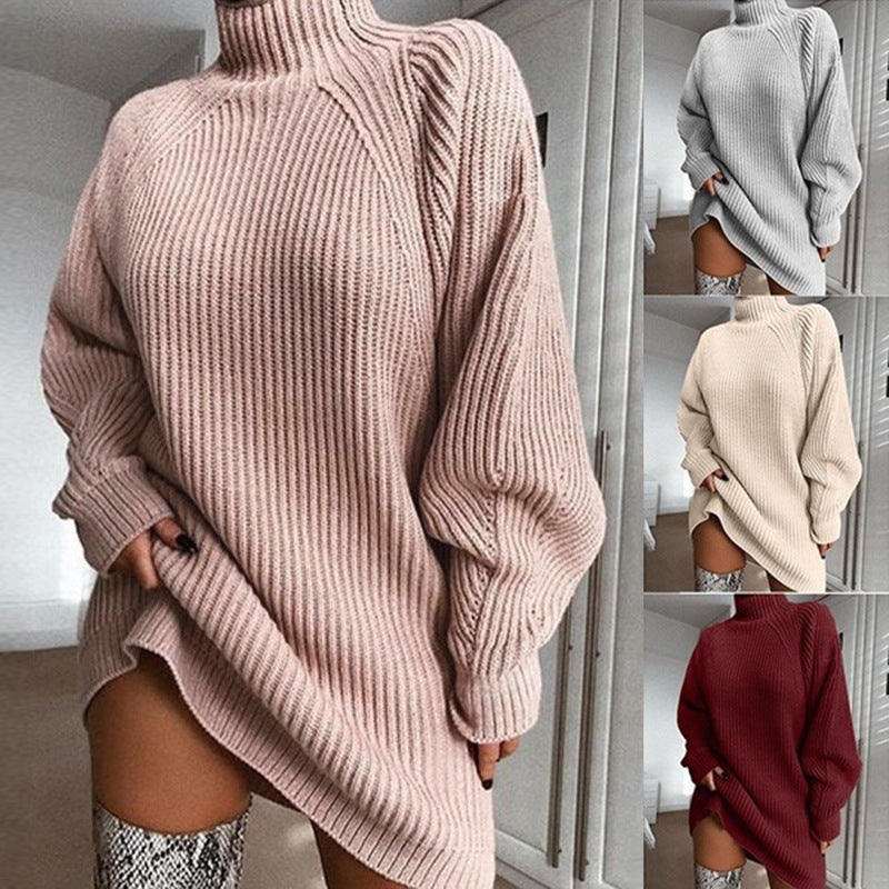 Élise | Robe-Pull Longue Col Roulé pour un Hiver Confortable et Stylé Rousane
