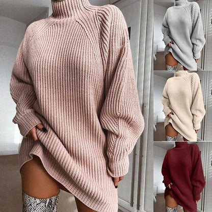 Élise | Robe-Pull Longue Col Roulé pour un Hiver Confortable et Stylé Rousane