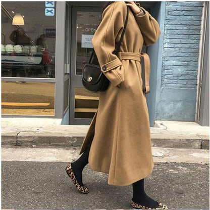 Sophie | Manteau Long en Laine Coupe Ample pour une Élégance Automnale Féminine Rousane