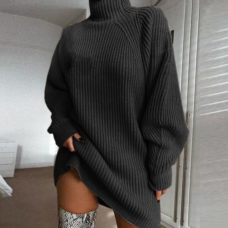 Élise | Robe-Pull Longue Col Roulé pour un Hiver Confortable et Stylé Rousane