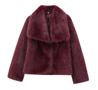 Clara | Cardigan Court en Fausse Fourrure pour un Street Style Élégant et Confortable Rousane