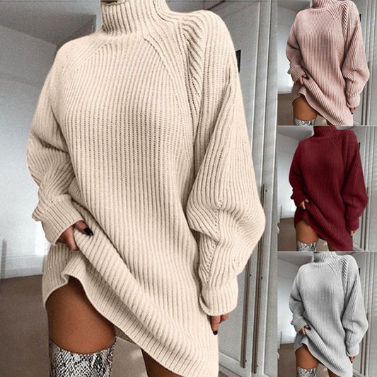 Élise | Robe-Pull Longue Col Roulé pour un Hiver Confortable et Stylé Rousane