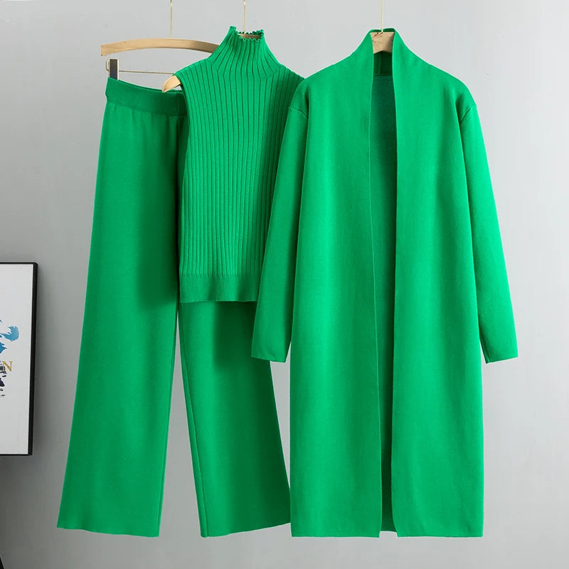 Amélie | Ensemble Tricot Femme 3 Pièces Élégance et Confort Rousane