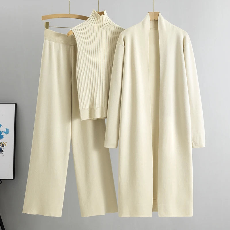 Amélie | Ensemble Tricot Femme 3 Pièces Élégance et Confort Rousane