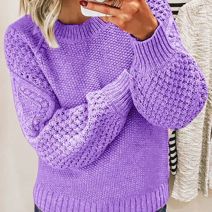 Texture premium en maille du pull Rose™, idéale pour toutes les saisons.