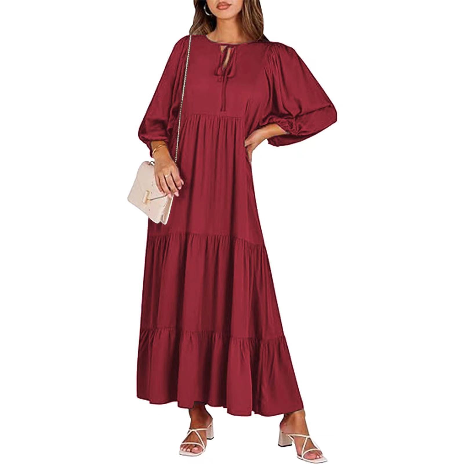 Vue de face de la robe longue bohème Siera™.