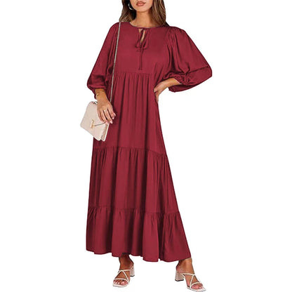 Vue de face de la robe longue bohème Siera™.