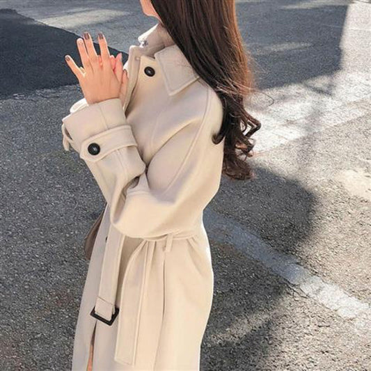 Sophie | Manteau Long en Laine Coupe Ample pour une Élégance Automnale Féminine Rousane