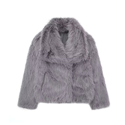 Clara | Cardigan Court en Fausse Fourrure pour un Street Style Élégant et Confortable Rousane