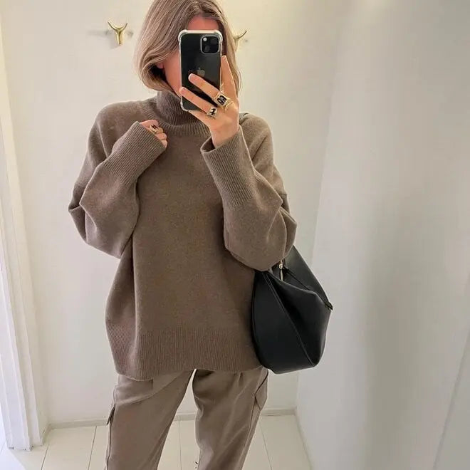 Éloïse | Pull Oversize en Cachemire pour un Luxe Décontracté Rousane